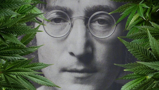 John Lennon's iconic eyewear look has become a trademark even after his death. (Bild: Krone KREATIV/APA/AFP/TORU YAMANAKA, claudiovaldes – stock.adobe.com)