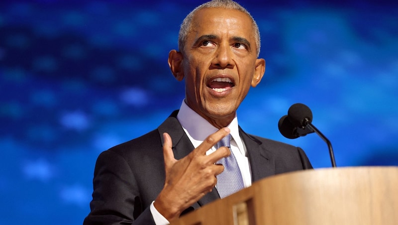 Obama was in his element at the Democratic convention in Chicago. (Bild: AFP/APA/CHARLY TRIBALLEAU)