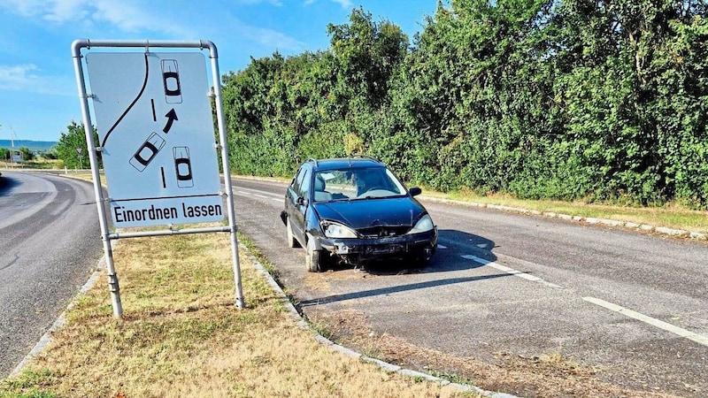 Schon lange waren Schlepper-Autos wie jenes an der Grenze in Deutschkreutz Bewohnern ein Dorn im Auge. (Bild: Christian Schulter)