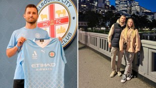 Neuestes Mitglied der großen City-Football-Group-Familie. Mit Freundin Lea erkundete er in den vergangenen Tagen die Stadt, das Zentrum von Melbourne rund um den Yarra-River. „Einfach wunderbar“ (Bild: Kuen/Melbourne City)