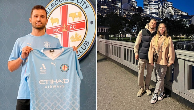 The newest member of the big City Football Group family. Over the past few days, he and his girlfriend Lea have been exploring the city, the center of Melbourne around the Yarra River. "Simply wonderful" (Bild: Kuen/Melbourne City)