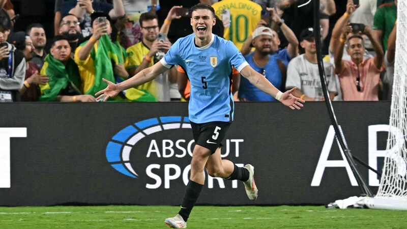 Manuel Ugarte has made 22 appearances for the Uruguay national team to date. (Bild: AFP/APA/Frederic J. Brown)