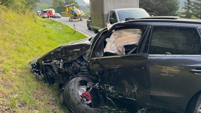 The cars involved sustained massive damage.