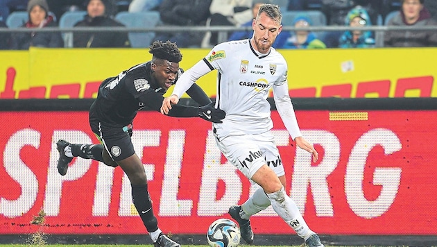 Seedy Jatta scored the golden goal in the last duel to secure a 1:0 home win against Altach. (Bild: GEPA/GEPA pictures)