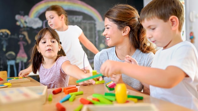 750 million euros will be invested in the expansion of childcare. Hundreds of new groups are being created. (Bild: stock.adobe.com null)