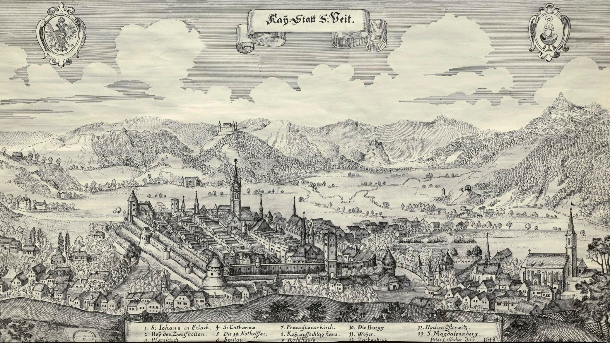 St. Veit in the year 1649. (Bild: Anna-Lena Stabentheiner)