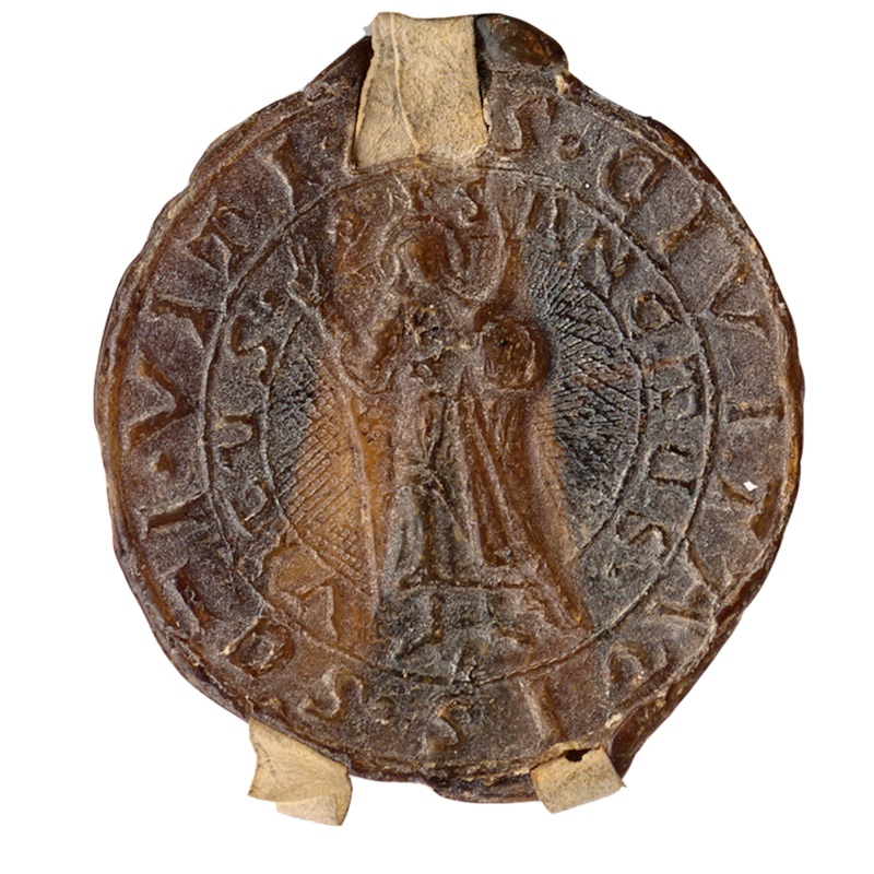 St. Veit seal from 1281: It shows St. Vitus. (Bild: Stadt St. Veit)