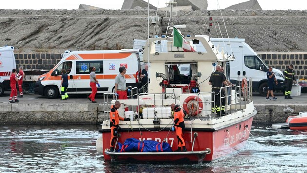 After the shipwreck with seven fatalities off Palermo, the captain is now being targeted by the judiciary. (Bild: ALBERTO PIZZOLI)