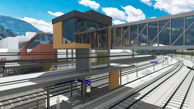 So wird der neue Bahnhof in Bad Gastein aussehen. (Bild: ÖBB architectureanddesign.e)