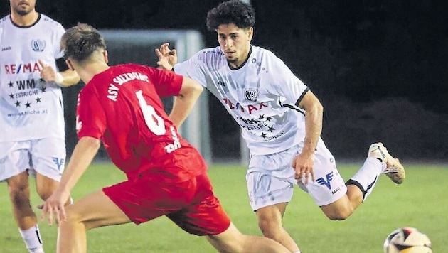 Neo-Neumarkt's Atiabou (right) is second in the scoring charts after three games. (Bild: Andreas Tröster)