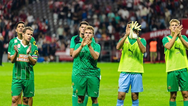 Rapid left Braga with their heads held high. (Bild: GEPA)