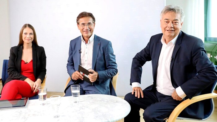 Tanja Pfaffeneder, Gerhard Koller and Werner Kogler