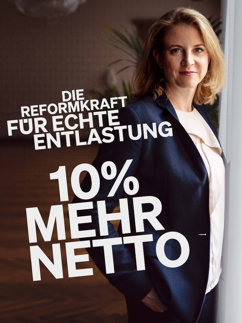 Das zweite Hauptthema der Liberalen ist Entlastung (Bild: Neos)