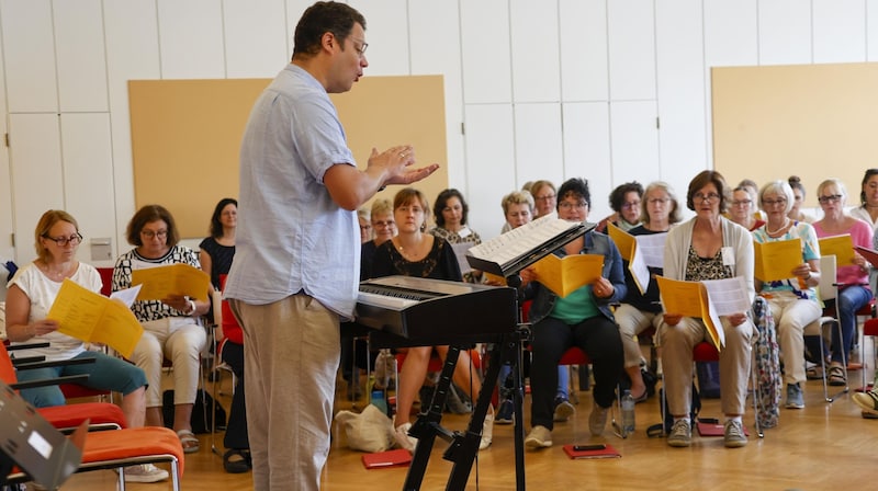 Michael Grohotolsky from Vienna practiced with the adults at Wolfgangsee. (Bild: Tschepp Markus)