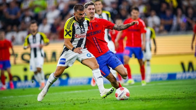 Adil Taoui brachte den LASK gegen FCSB  Bukarest mit einem Traumtor in Front – am Ende gab es aber trotzdem nur ein mageres 1:1. (Bild: GEPA pictures/ Manuel Binder)