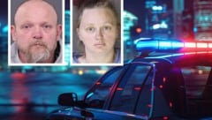 Shane und Crystal Robertson müssen nun lange ins Gefängnis.  (Bild: Krone KREATIV, Pennridge Regional Police Department, stock.adobe.com)