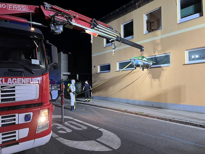 The bathtub was retrieved with a crane.