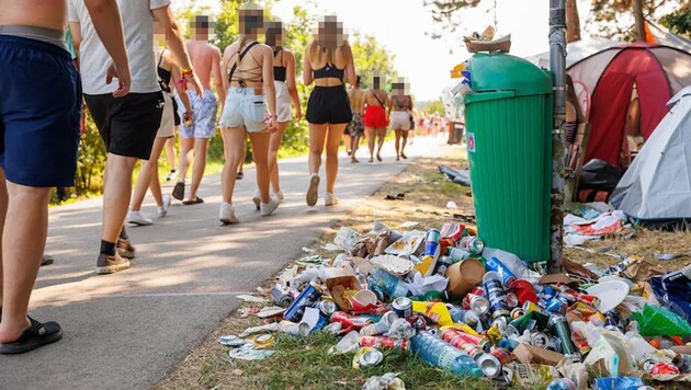 After the Frequency Festival, a catastrophe occurred during dismantling and clearing up work. (Bild: Rober Fröwein, Krone KREATV)