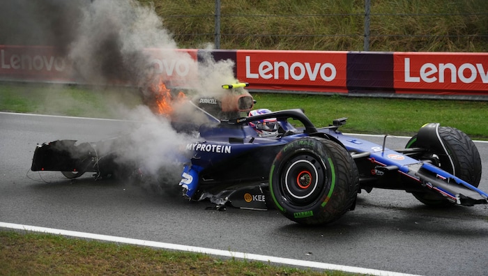 Logan Sargeant also crashed at Zandvoort.