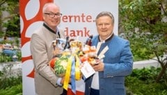 Wiens Bürgermeister Michael Ludwig mit Niederösterreichs Landesvize Stephan Pernkopf (Bild: Stadt Wien / David Bohmann)