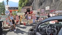 There was another demonstration in Hallstatt (Bild: Marion Hörmandinger)