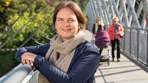 Petra Jens fights quite inconspicuously for the interests of pedestrians in Vienna (Bild: Regina Hügli)