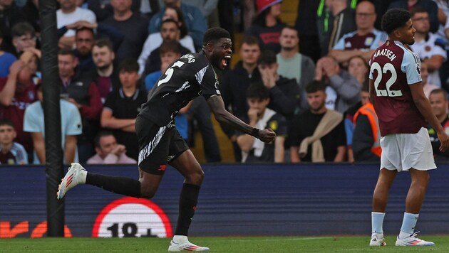 Thomas Partey scored to make the final score 2:0. (Bild: AFP/APA/Adrian DENNIS)