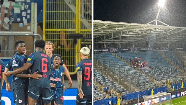 Gourna-Douath und Co. siegten, aber nur 20 Fans waren im Stadion. (Bild: GEPA/GEPA, Sebastian Steinbichler)