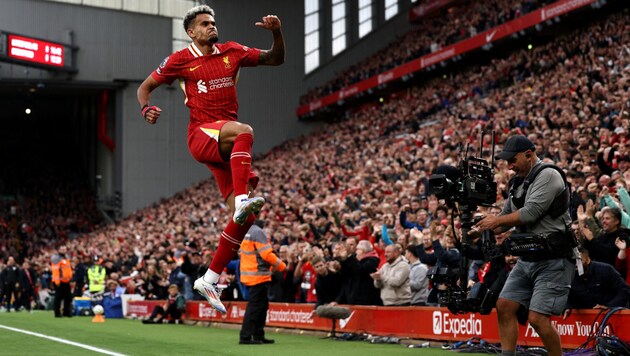 Liverpool-Torschütze Luis Diaz (Bild: AFP/APA/Darren Staples)