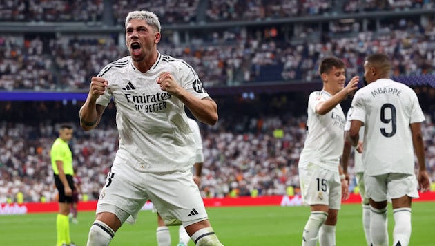 Federico Valverde scored from a free-kick. (Bild: AFP/APA/Pierre-Philippe MARCOU)