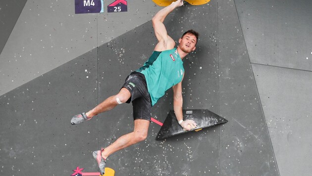 Nicolai Uznik fühlt sich an der Boulderwand wohl (Bild: GEPA pictures)