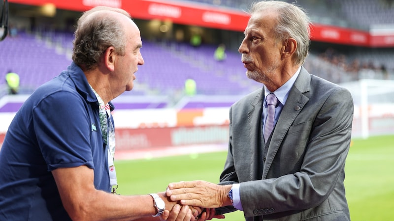 Herbert Prohaska (l.) with Christoph Daum (Bild: GEPA/GEPA pictures)