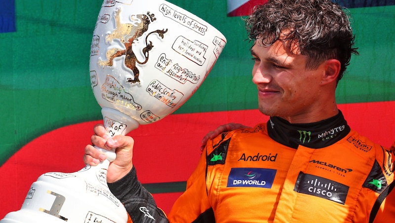 Lando Norris celebrates in Zandvoort. (Bild: GEPA/GEPA pictures)