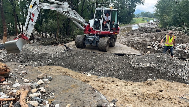 Entire streets were destroyed in the municipality of Baldramsdorf. (Bild: Elisa Aschbacher)