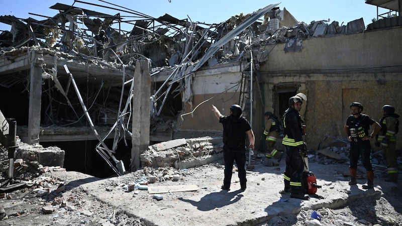 In Kramatorsk, a hotel where Western journalists were staying was hit. (Bild: AFP)