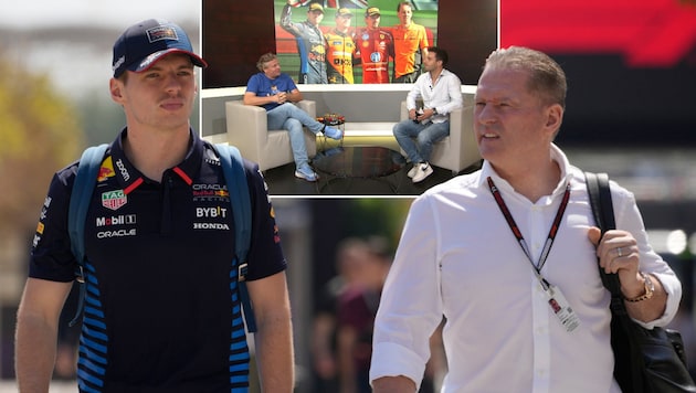 Michael Fally and Peter Moizi talk about the criticism from Verstappen's father. (Bild: AP/krone.tv)