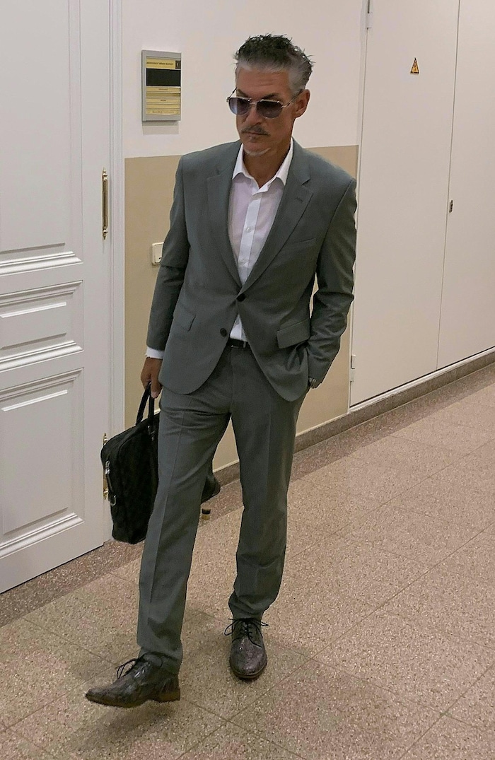 Töpperwien appeared in court wearing a gray suit.