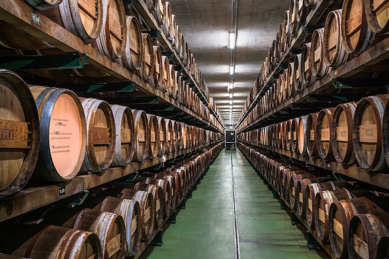 There are 1400 oak barrels filled with vinegar at the farm in Riegersburg. (Bild: Manufaktur Gölles)