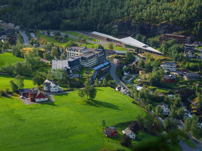 In dieser Hotelanlage in Geiranger will sich das Brautpaar das Jawort geben.  (Bild: picturedesk.com/Cornelius Poppe / NTB)