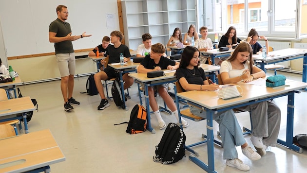 Lessons started yesterday in Hausmannstätten: many pupils and teachers returned to class voluntarily. The transition into the new year should be a "gentle" one. (Bild: Jauschowetz Christian/Christian Jauschowetz)