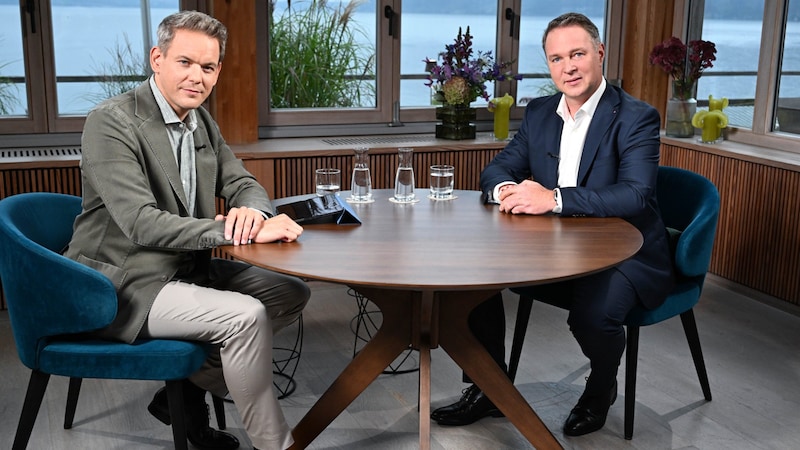 The SPÖ leader in the penultimate ORF "summer talk" (Bild: APA/BARBARA GINDL)