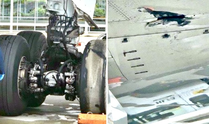 A Boeing flew between Rome and Perth with a damaged wing and a broken tire - it was in the air ...