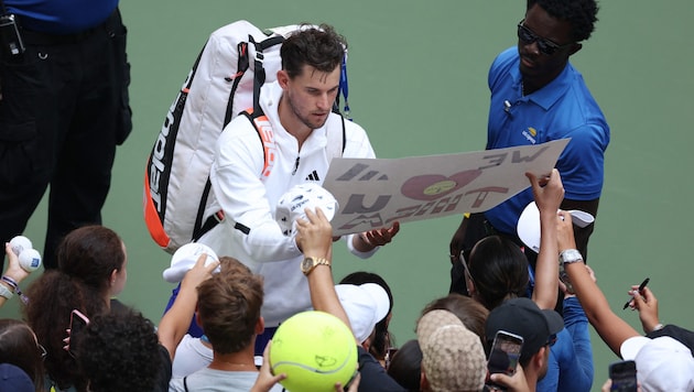 Dominic Thiem schied in der ersten Runde gegen Ben Shelton aus. (Bild: AFP/APA/Getty Images via AFP/GETTY IMAGES/AL BELLO)