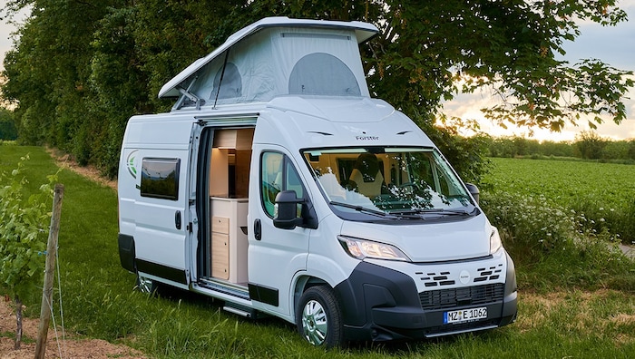 Die Einsteigermarke Forster von Eura Mobil zeigt u.a.die Van-Baureihe „Flip“.