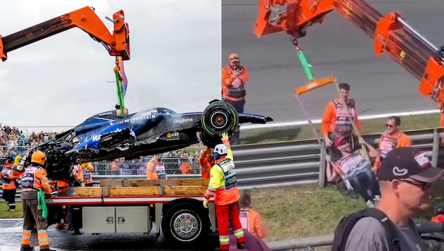 These marshals were clearly enjoying their work. (Bild: AFP/APA/ANP/Remko de Waal, X/SCUDERIAFEMBOY)