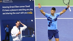 Novak Djokovic (re.) denkt an Dominic Thiem. (Bild: Getty Images/APA/Getty Images via AFP/GETTY IMAGES/Luke Hales, Instagram.com/djokernole)