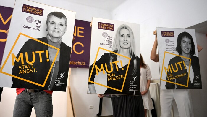 Die neuen Plakate der Liste Petrovic