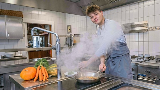 Silvius Pink, Koch aus St. Jakob im Walde, bereitet sich seit Monaten auf die Worldskills vor (Bild: Juergen Fuchs)