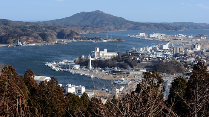 Die Hafenstadt Kesennuma im Nordosten Japans