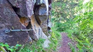 Der Liesersteig ist nun ein alpiner Steig, der Trittsicherheit und Schwindelfreiheit erfordert. (Bild: zVg)